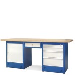 Stół warsztatowy HSS08 + szafka H11 + H12 + szuflada