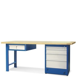 Stół warsztatowy HSS08 z szafką H12 + szuflada
