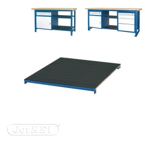 Półka pokryta gumą do stołu warsztatowego