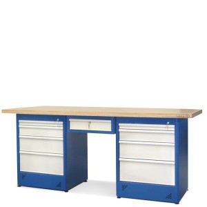 Stół warsztatowy HSS08 + 2 szafki H12 + szuflada