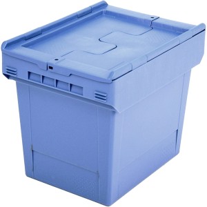Pojemnik transportowy z pokrywą na zawiasach 410x300x340